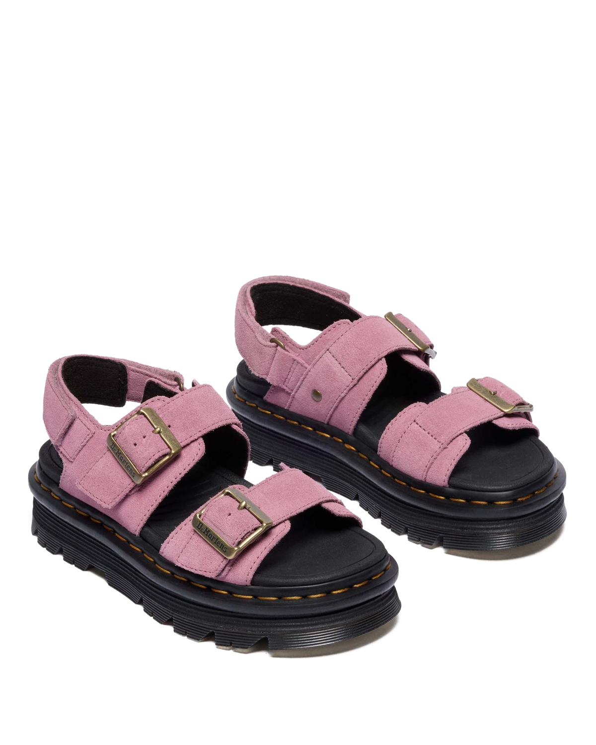 Zebzag Suede Platform Sandals in Dusty Rose