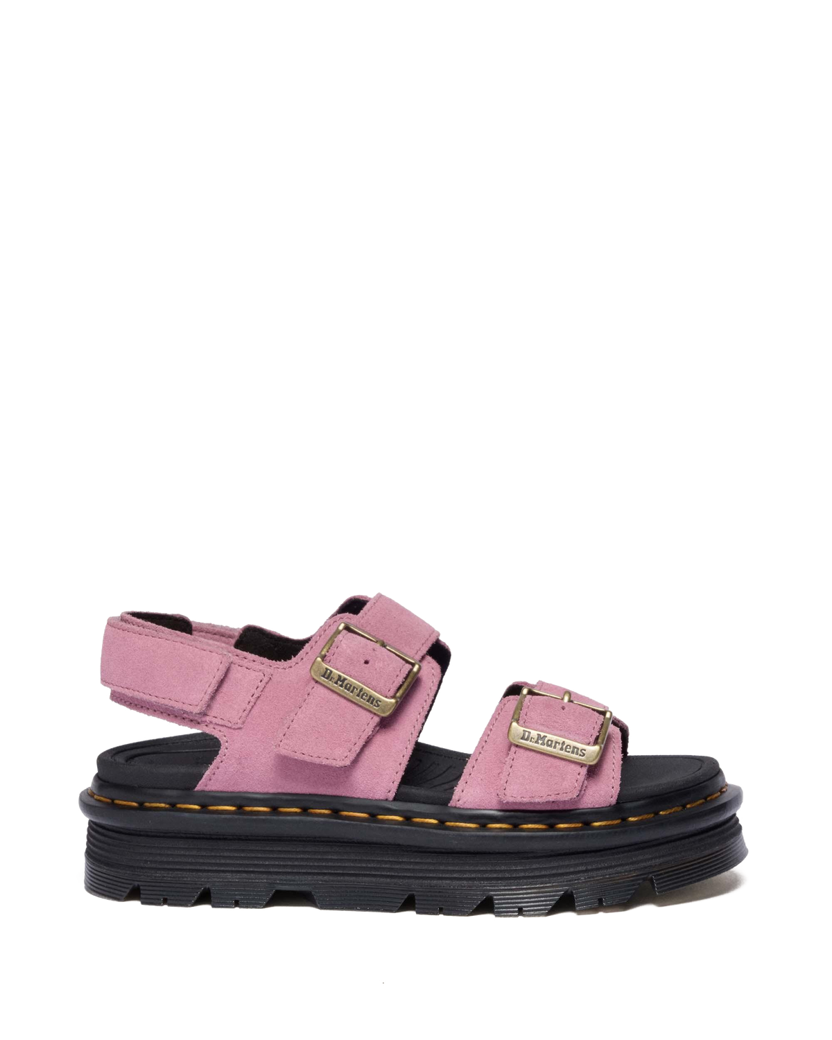 Zebzag Suede Platform Sandals in Dusty Rose
