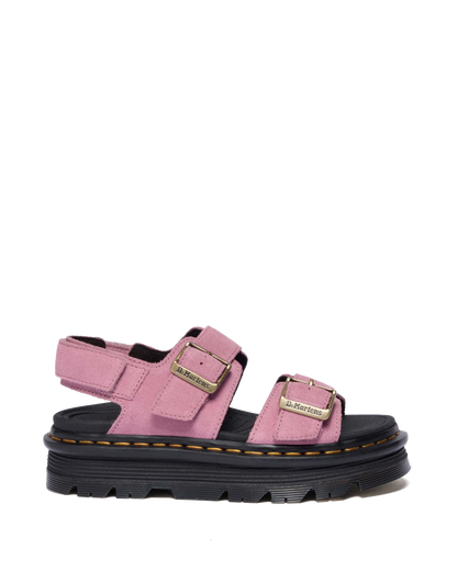 Zebzag Suede Platform Sandals in Dusty Rose