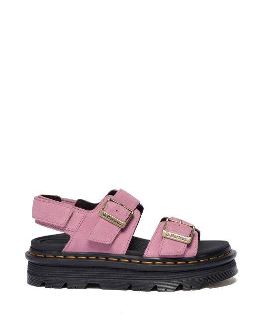 Zebzag Suede Platform Sandals in Dusty Rose
