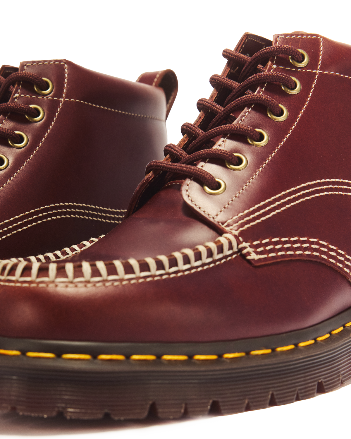 LOWELL CHUKKA MOC TOE LEATHER ANKLE BOOTS in Butterscotch