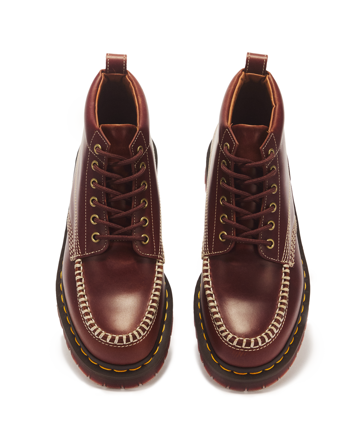 LOWELL CHUKKA MOC TOE LEATHER ANKLE BOOTS in Butterscotch
