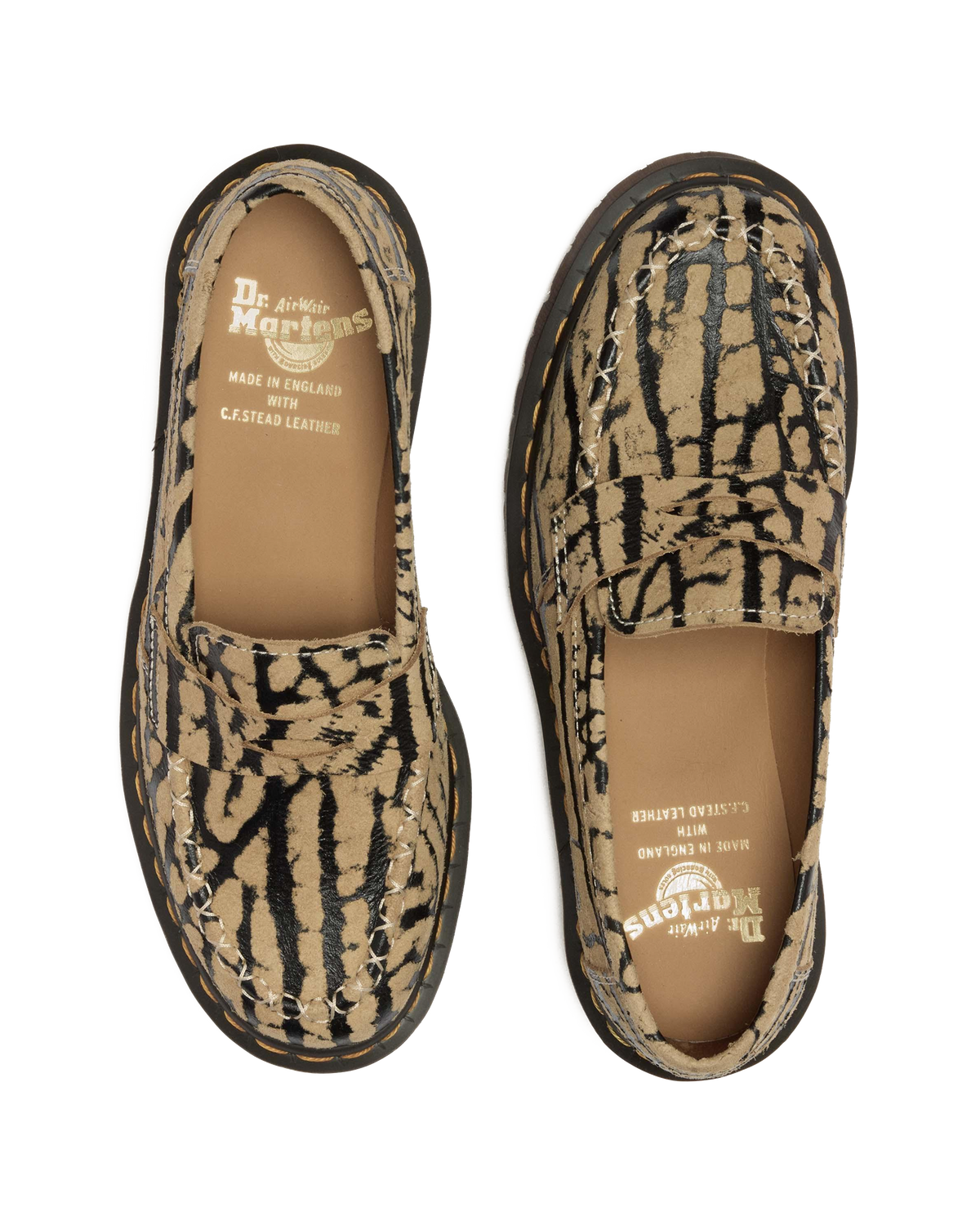 Delapre Suede Penny Loafers in Teak+black