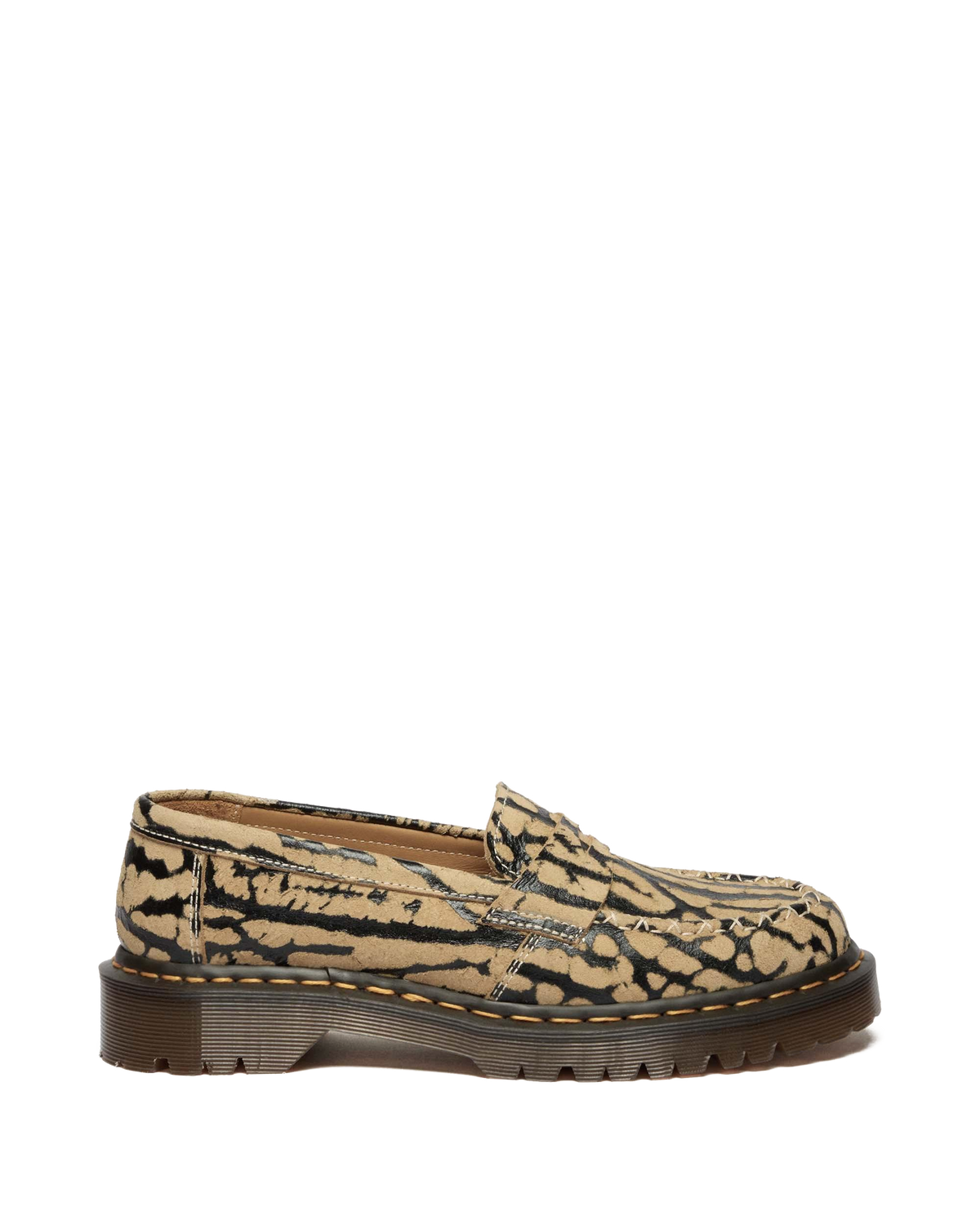 Delapre Suede Penny Loafers in Teak+black