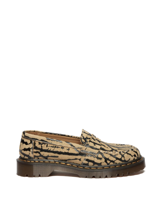 Delapre Suede Penny Loafers in Teak+black