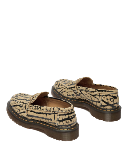 Delapre Suede Penny Loafers in Teak+black