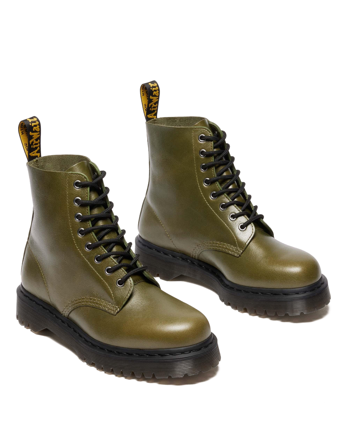 1460 Bex Eclipse Soft Leather Boots in Olive Green