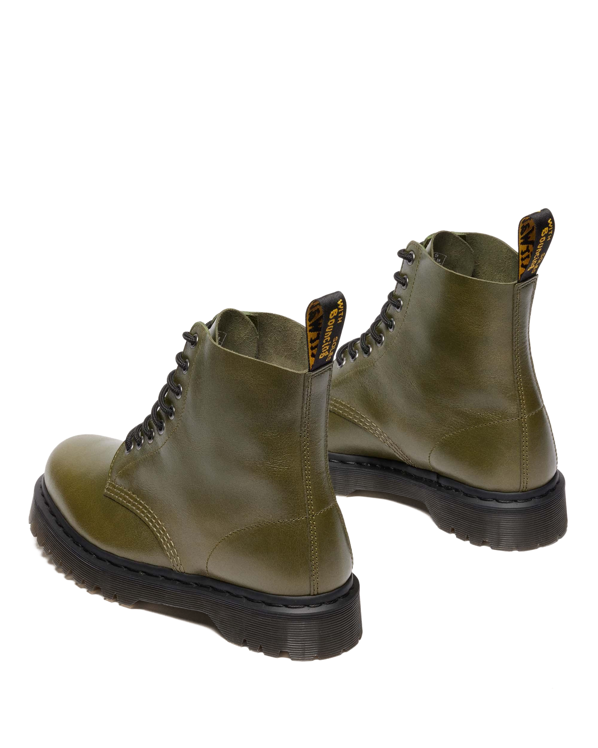 1460 Bex Eclipse Soft Leather Boots in Olive Green