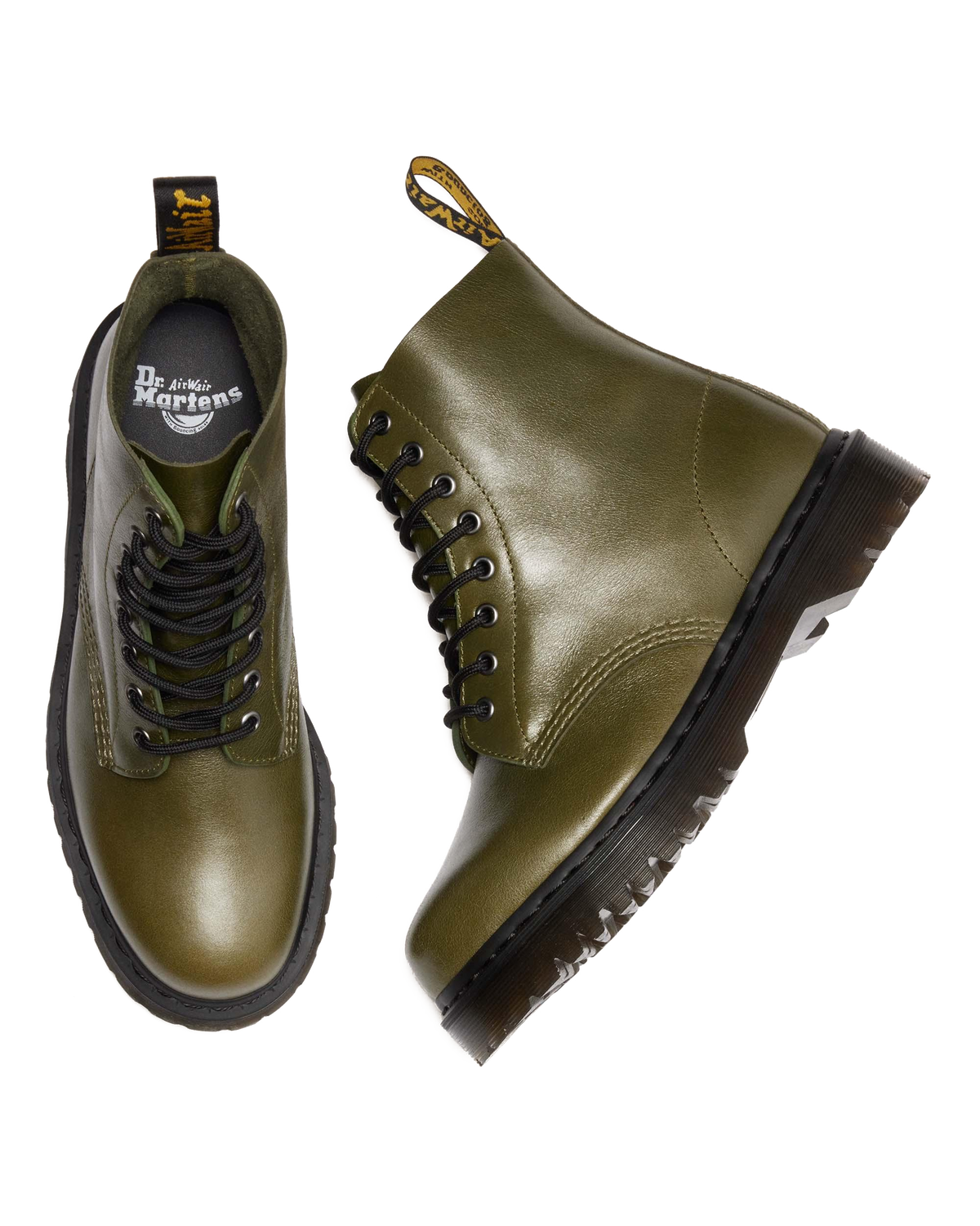 1460 Bex Eclipse Soft Leather Boots in Olive Green