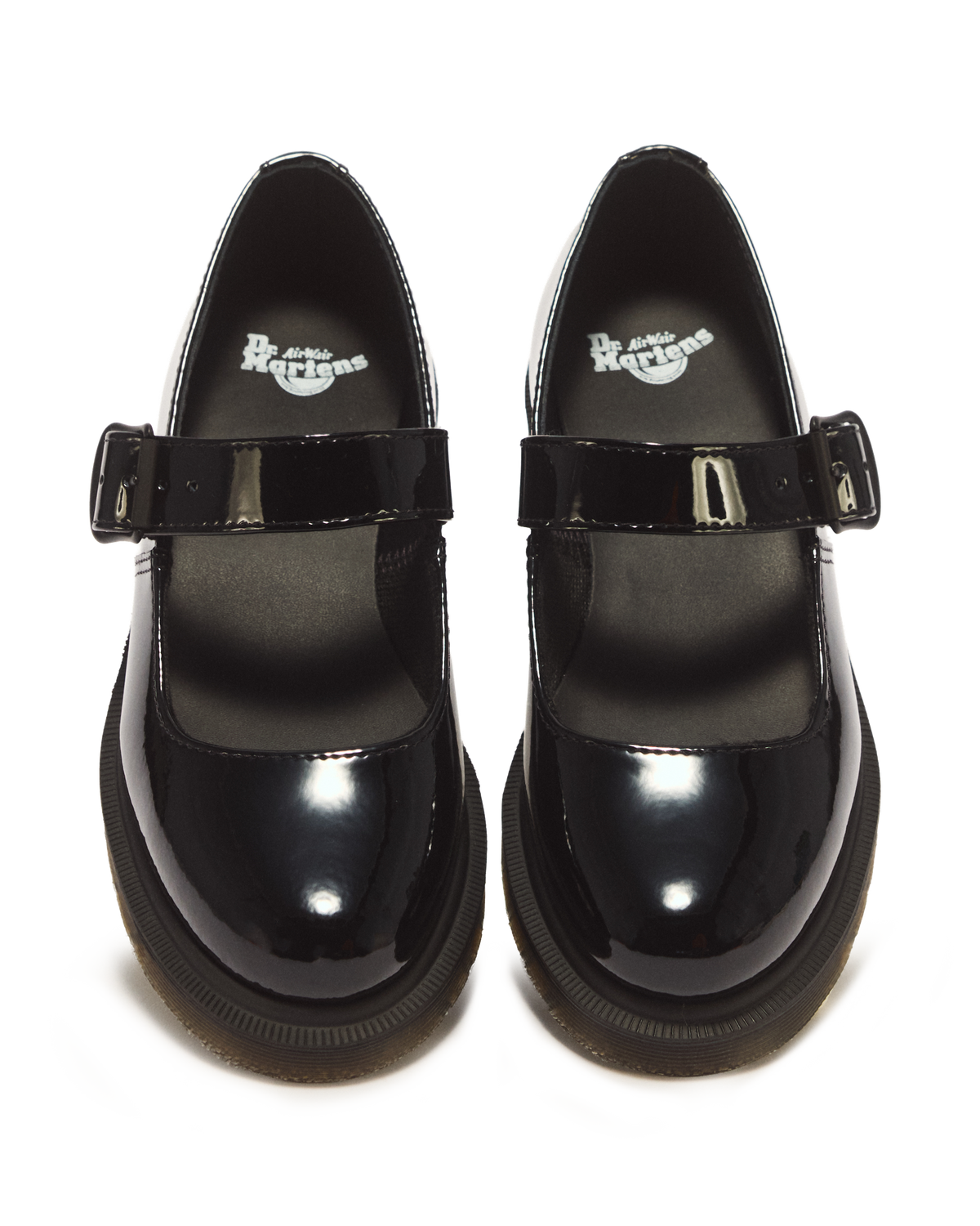 Mariel II Patent Leather Buckle Strap Shoes in Black