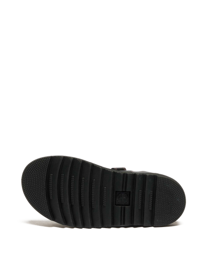 Junior Marlowe II Glitter Heart Leather Strap Shoes in Black