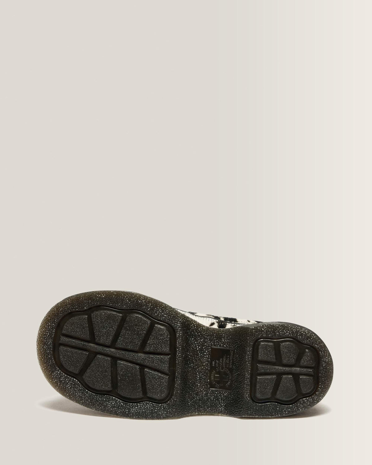 Buzz 5-Eye Dalmatian Hair On Leather Shoes in Cream &amp; Black