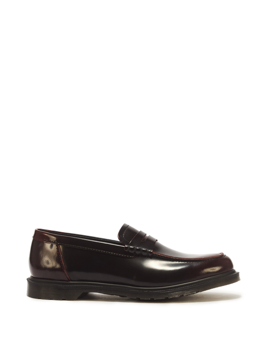 Mayfare Rub Off Leather Loafers in Cherry Red Arcadia
