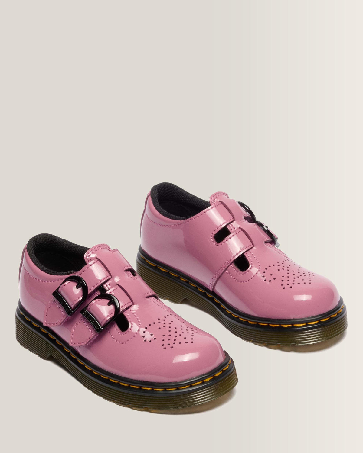 Toddler 8065 Mary Jane Patent Lamper Shoes in DMs Pink