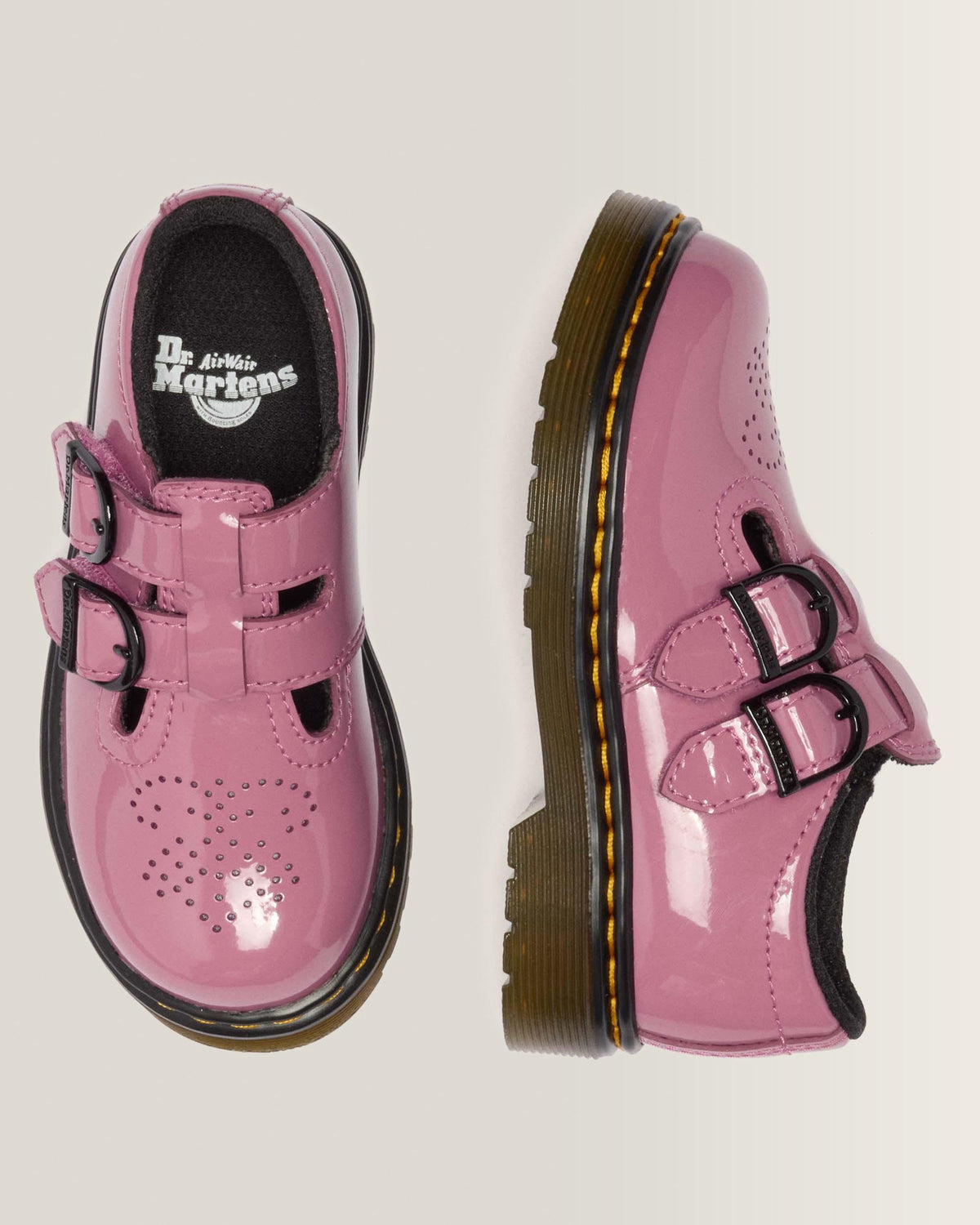 Toddler 8065 Mary Jane Patent Lamper Shoes in DMs Pink