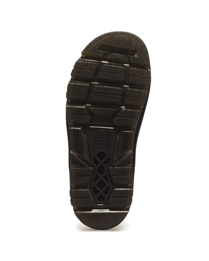 Zebzag Flower Crazy Horse Leather Slides in Dark Brown