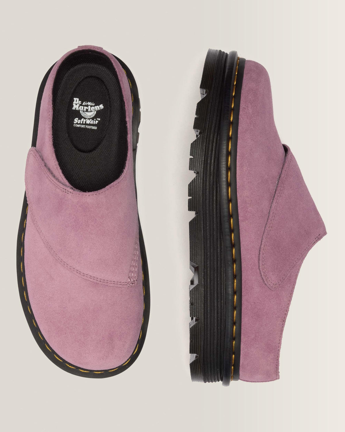 Zebzag Anywair Suede Platform Mules in Dusty Rose