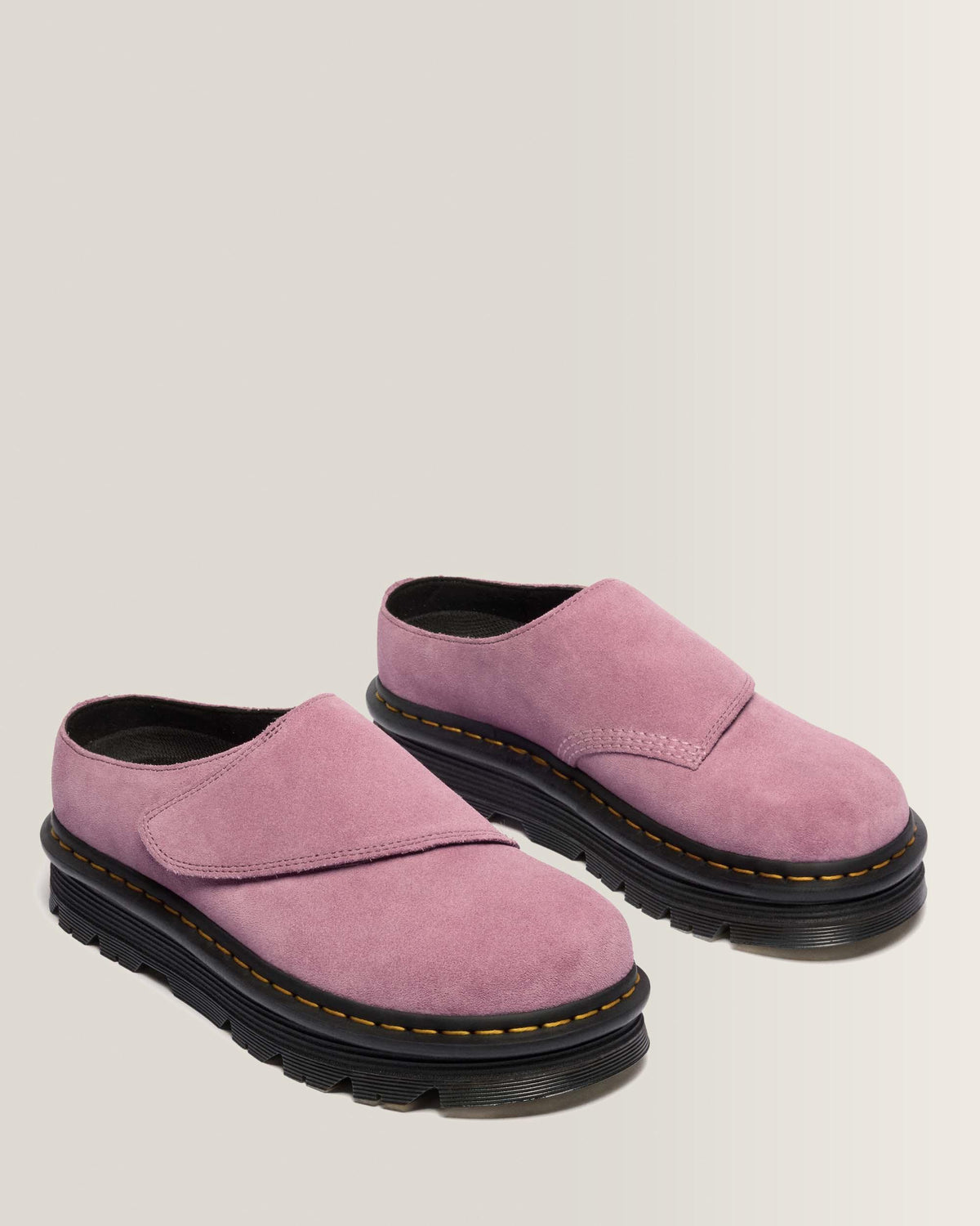 Zebzag Anywair Suede Platform Mules in Dusty Rose