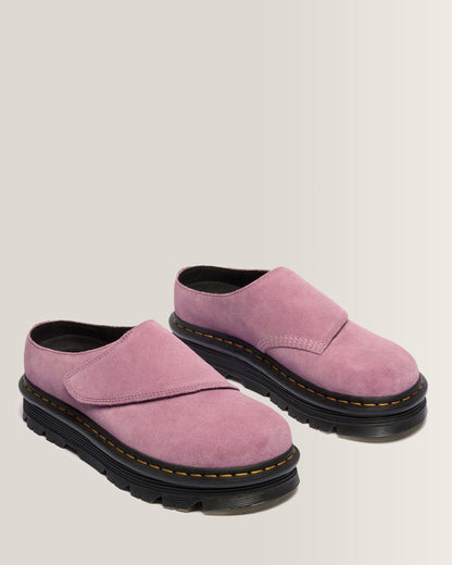 Zebzag Anywair Suede Platform Mules in Dusty Rose