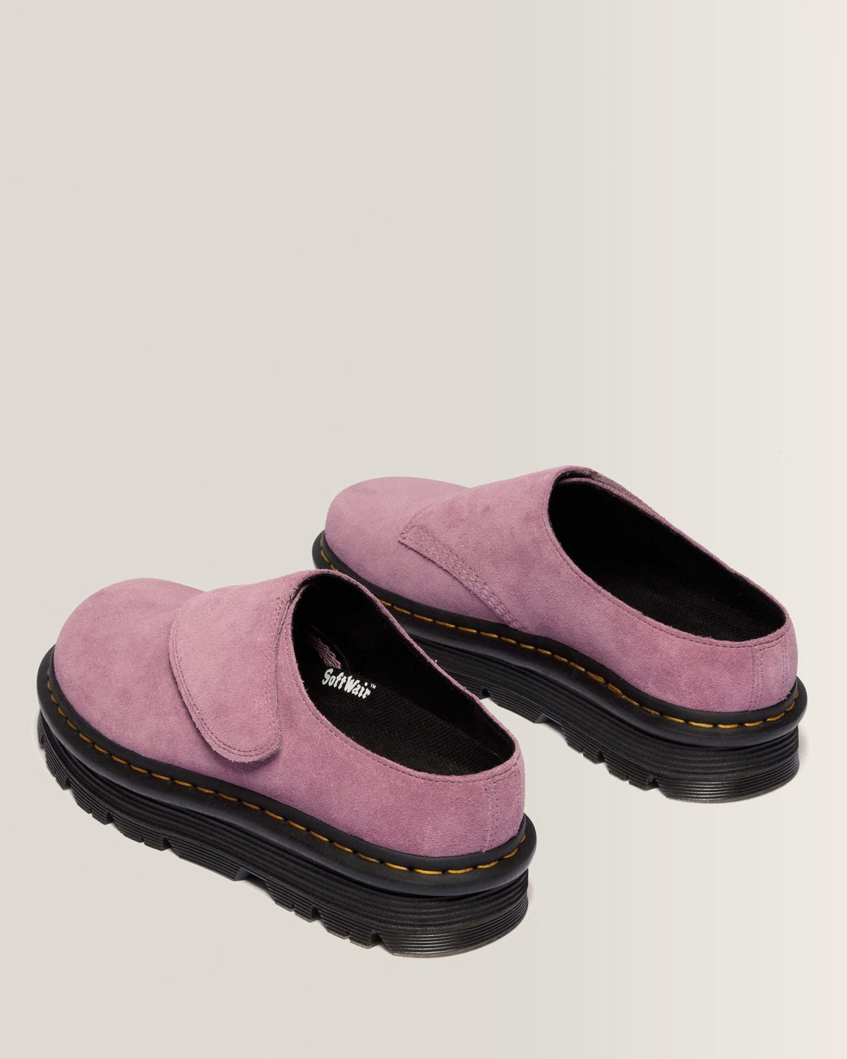 Zebzag Anywair Suede Platform Mules in Dusty Rose