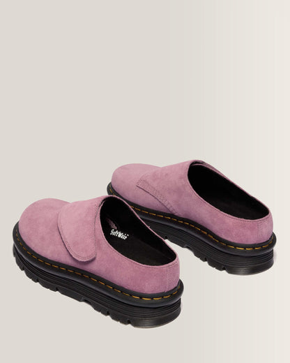 Zebzag Anywair Suede Platform Mules in Dusty Rose