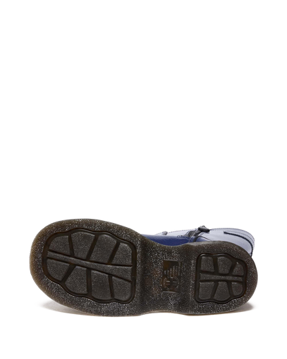 Buzz Hi Distressed Patent Boots in Midnight Blue