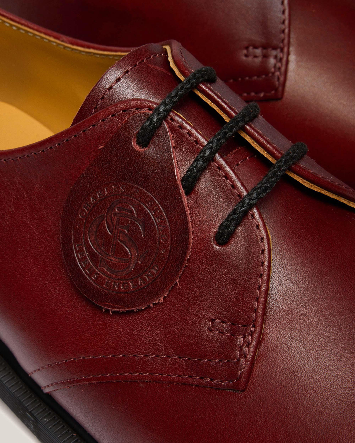 1461 Made In England Classic Calf Leather Shoes in Burgundy