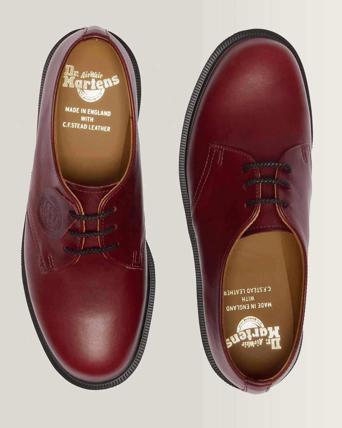 1461 Made In England Classic Calf Leather Shoes in Burgundy