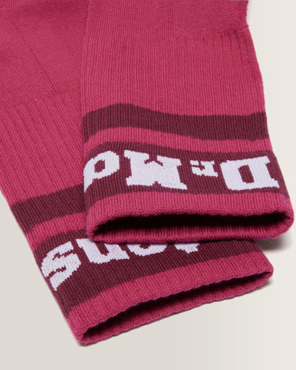 Athletic Logo Sock in Fuchsia Pink