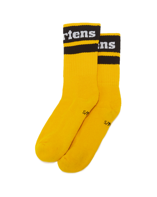 Athletic Logo Organic Cotton Blend Socks in Yellow
